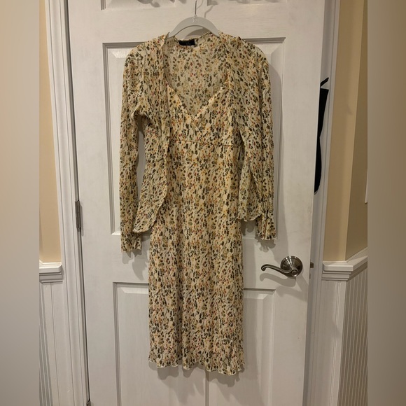 Vintage Floral Dress + Shawl Cardigan - Picture 4 of 6